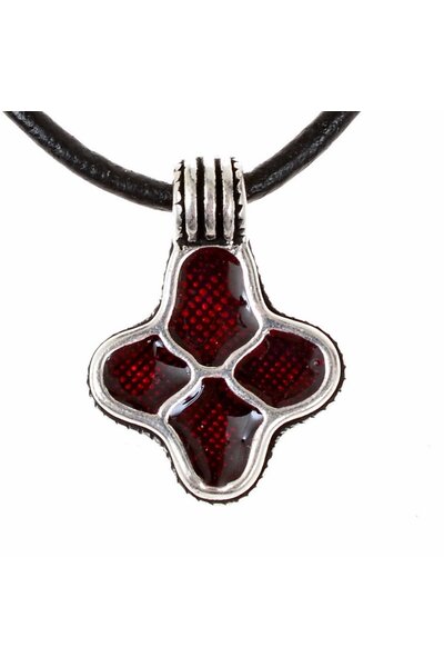Cloisonne pendant Uppsala, silvered bronze