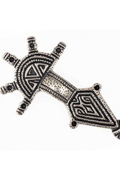 Germanic fibula type Hahnheim, silvered