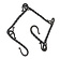 Kettle hook with multiple hooks, 58 cm