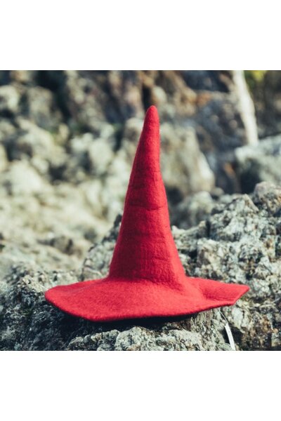 Kids witch hat, red