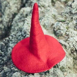 Kids witch hat, red