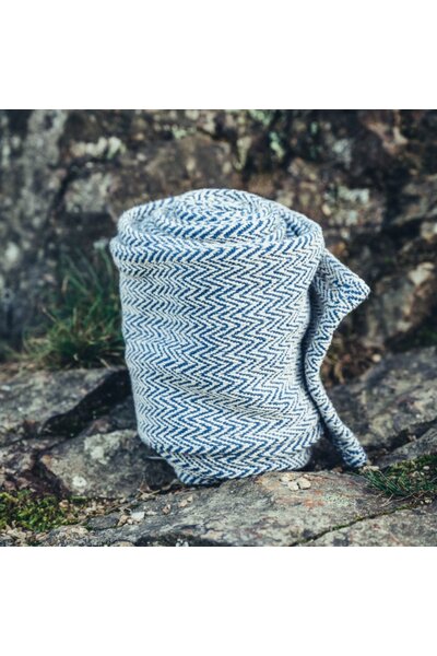 Viking winingas herringbone motif Frode, blue