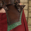 Leather ladies armor Morgana, brown-green