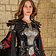 Mytholon Leather ladies armor Morgana, black-silver