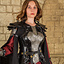 Leather ladies armor Morgana, black-silver