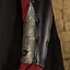 Leather ladies armor Morgana, black-silver