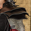 Leather ladies armor Morgana, black-silver