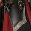 Leather ladies armor Morgana, black-silver