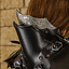 Leather ladies armor Morgana, black-silver