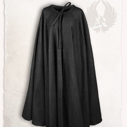 Medieval cloak Rudolf wool, black