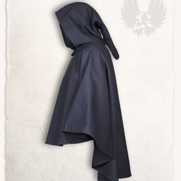Medieval cape Kim wool, black