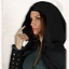 Medieval cape Kim wool, black