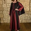 Medieval dress Jasione, black/burgundy