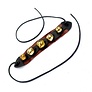Leather bracelet with silver bells, green