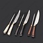 Medieval cutlery set, horn grip