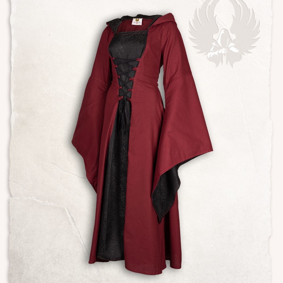 Medieval dress Ophelia, red-black - CelticWebMerchant.co.uk