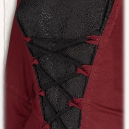 Medieval dress Ophelia, red-black