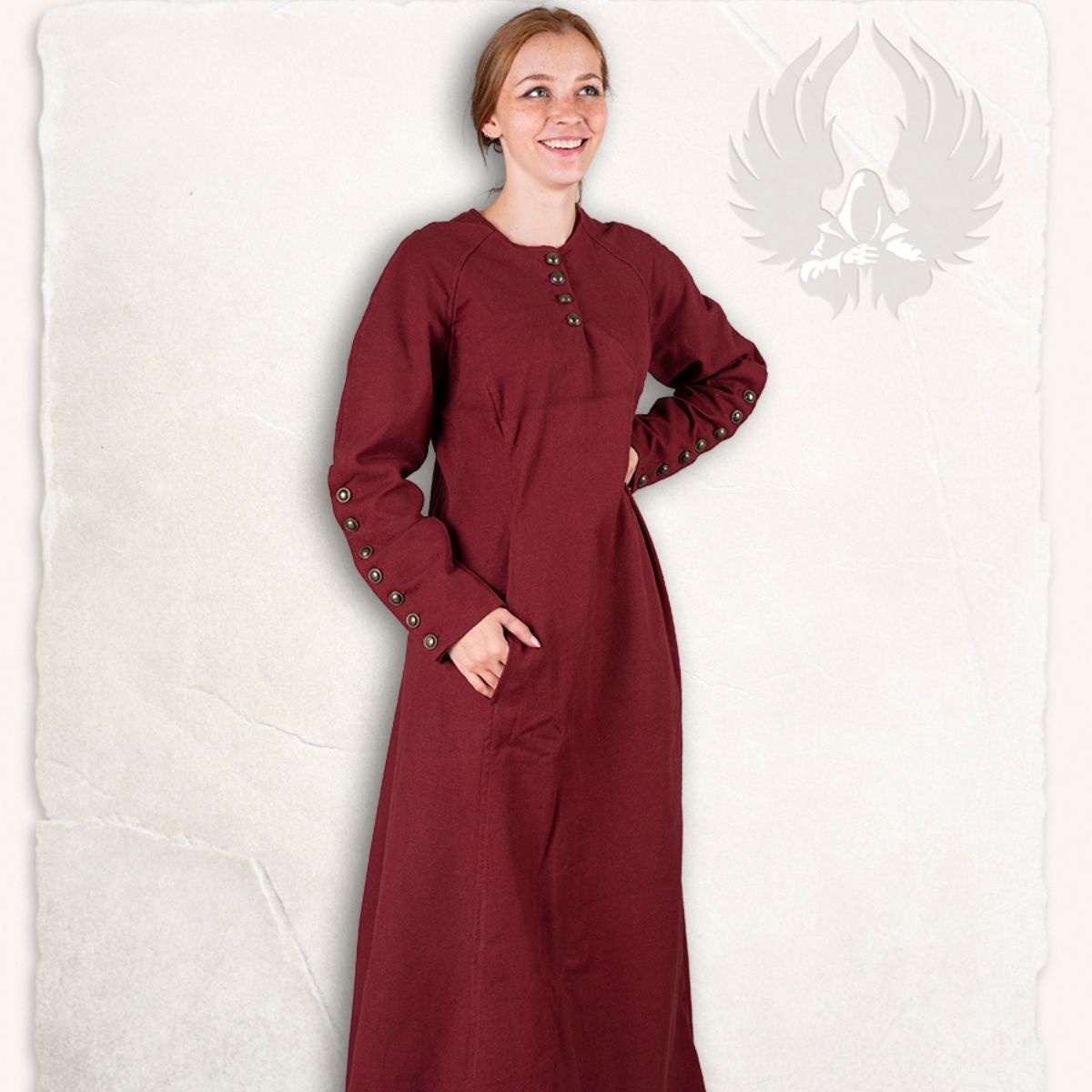 Mytholon Medieval dress Jovina, red - CelticWebMerchant.co.uk