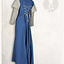 Medieval dress Elodie, light blue/cream