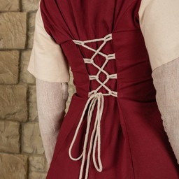 Medieval dress Elodie, red/cream