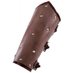 Vambraces with rivets, brown