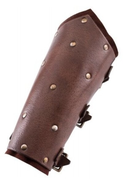 Vambraces with rivets, brown