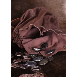 Medieval money pouch Oxford, dark brown