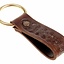 Celtic leather holder with ring, brown