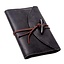 Notebook with leather cover, brown, L