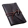 Notebook with leather cover, black, L