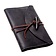 Notebook with leather cover, black, M
