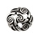 Celtic spiral buttons, set of 5 pieces, silvered
