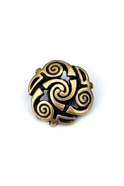Celtic spiral buttons, set of 5 pieces, brass