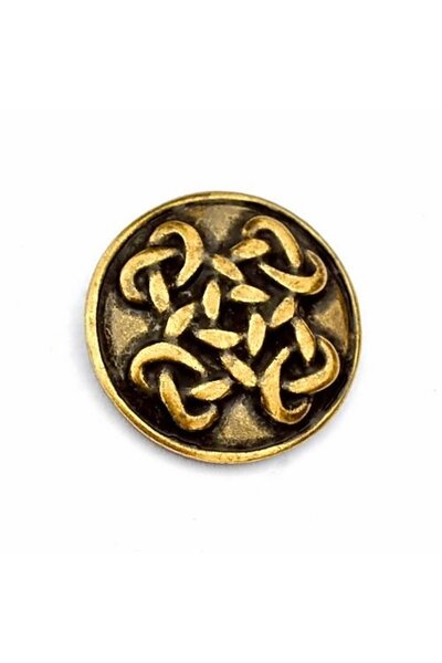 Celtic buttons Orkney, set of 5 pieces, brass