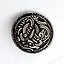 Viking buttons Borre style set of five pieces, silvered