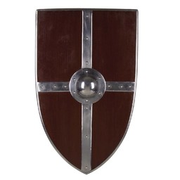Medieval shield with steel cross