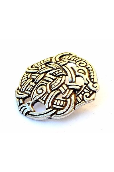 Viking fitting Midgard snake, silvered