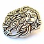 Viking fitting Midgard snake, silvered