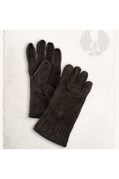 Leather gloves Clemens brown