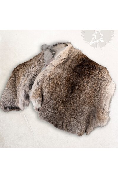 Fur collar grey