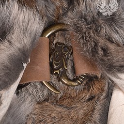 Fur collar grey