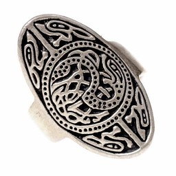 Saxon ring Trewhiddle silvered