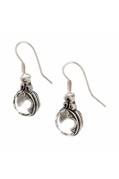 Earrings Gotland mountain crystal bronze M