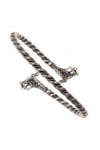 Viking upper arm bracelet Haithabu silvered