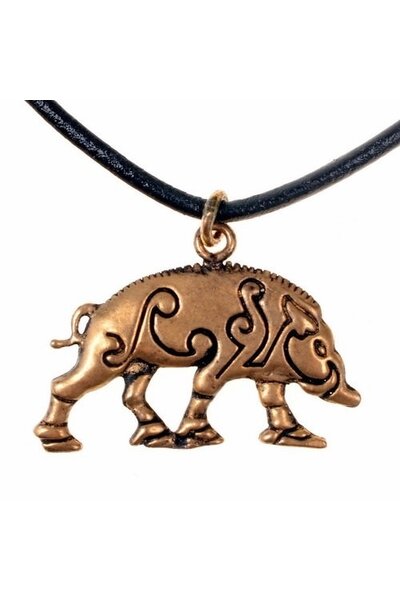 Celtic pendant Knocknagael boar bronze