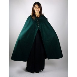 Wool cloak Catelin green