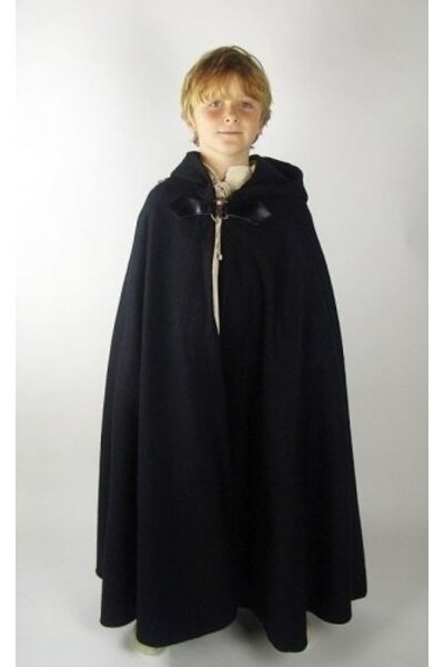 Woollen children's cloak Rowan black