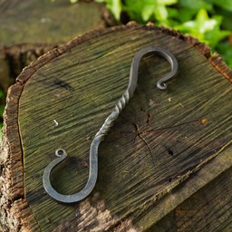 Hand-forged S-hook Gudrun twisted steel