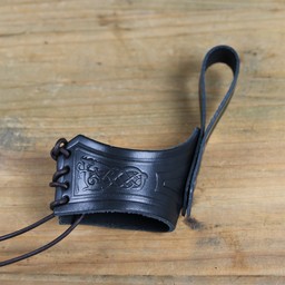 Drinking horn belt holder Castagir black