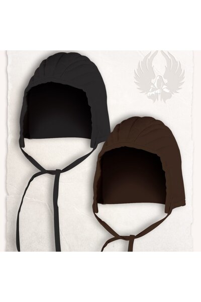 Arming cap gambeson Leopold cotton canvas brown